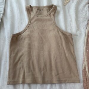 Abercrombie & Fitch Beige Ribbed Tank